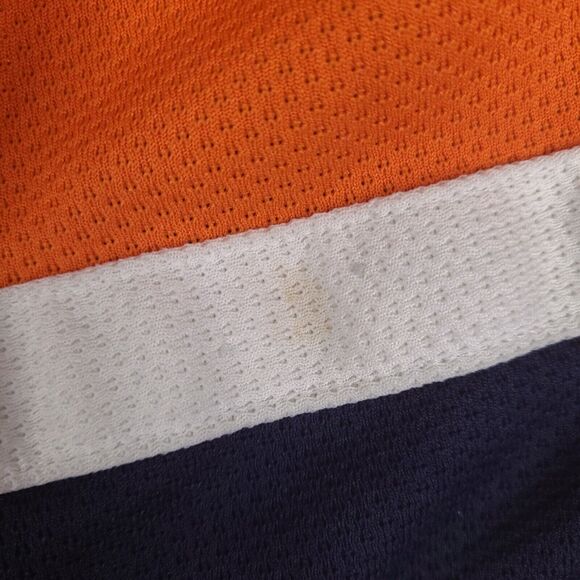 Vintage Results Hockey Jersey Mens Large Orange IV League Embroidered Shirt - Picture 9 of 14